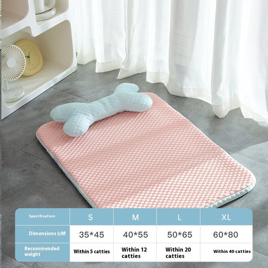 Dog Bed Breathable Cooling Spring Summer Pet Sleeping Mat for Small Medium Dogs Cats Soft Non-Slip Dog Kennel Pet Supplies Pet Products