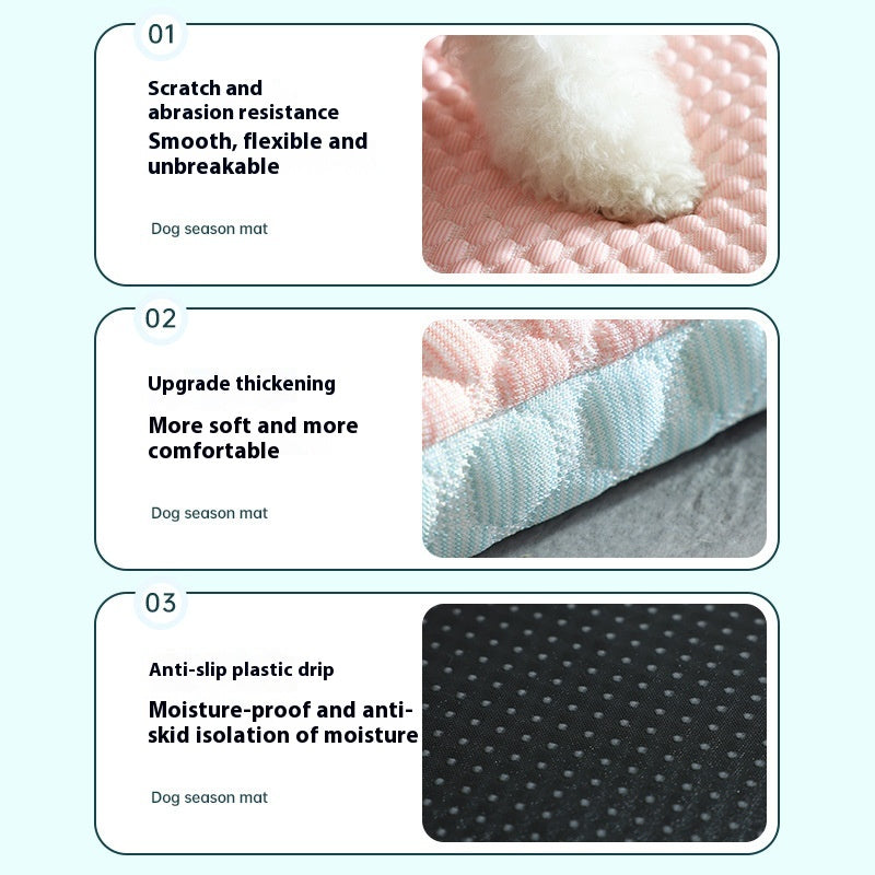 Dog Bed Breathable Cooling Spring Summer Pet Sleeping Mat for Small Medium Dogs Cats Soft Non-Slip Dog Kennel Pet Supplies Pet Products